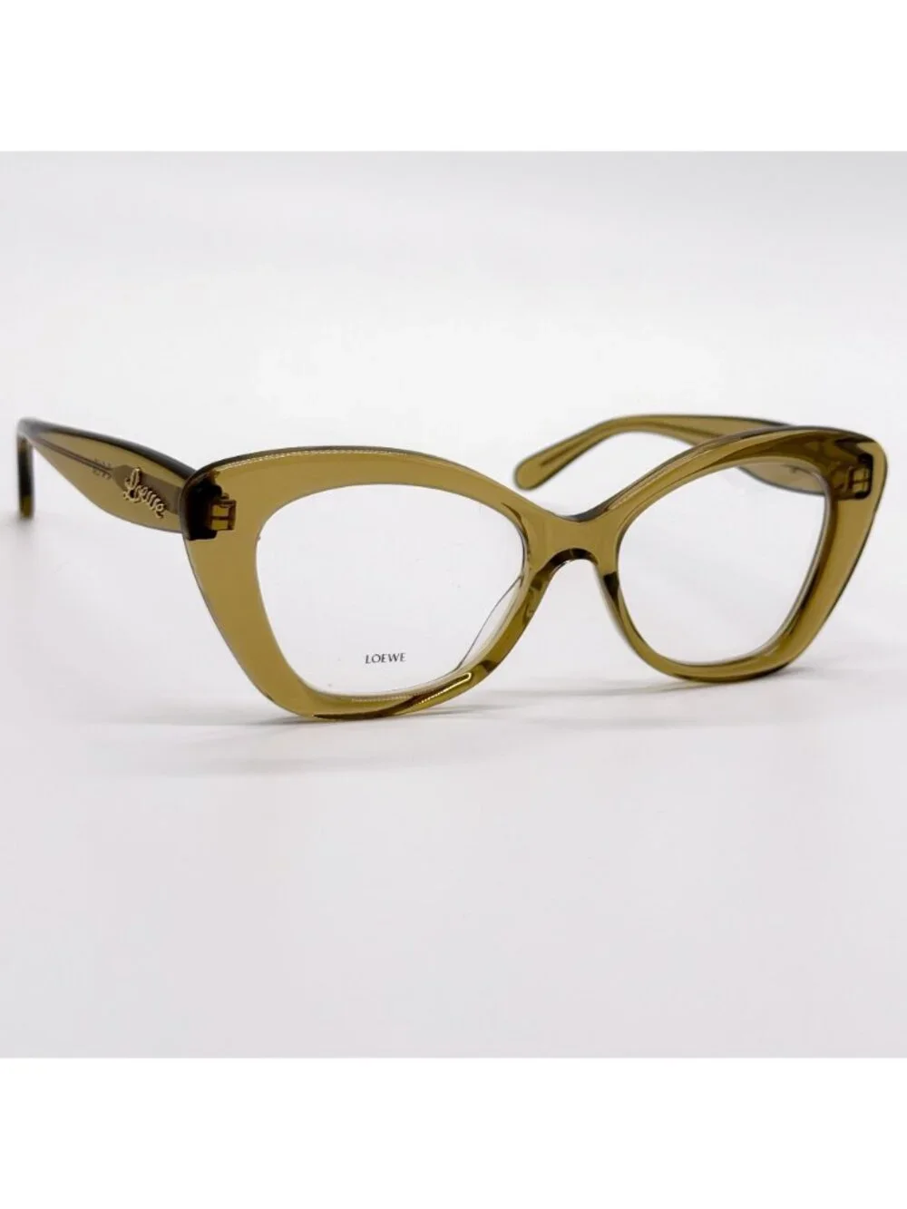 NEW LOEWE EYEGLASSES LW50067I 096 GLOSSY GREEN WOMEN EYEWEAR